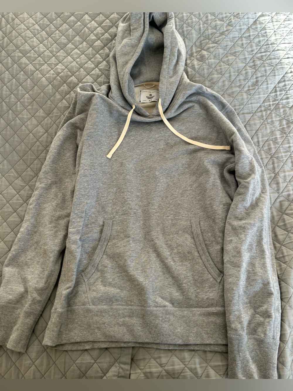 Reigning Champ Heather Gray Pullover Hoodie MADE IN CANADA